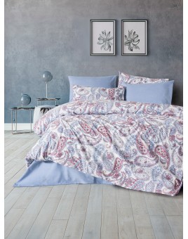 ETEHOMETEX Çift Kişilik Ranforce Pamuklu Lastikli Çarşaflı Nevresim Takımı CAROL 8696474232055